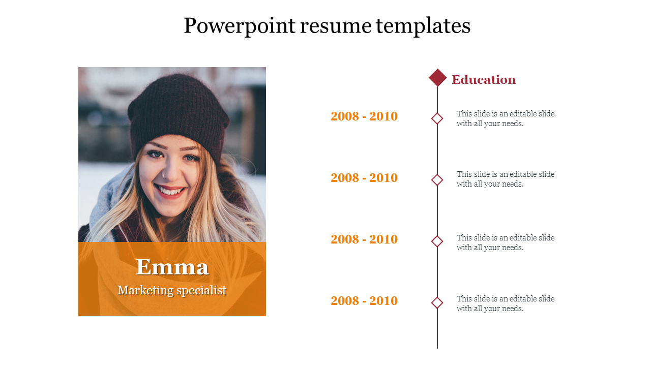 Powerpoint resume templates 